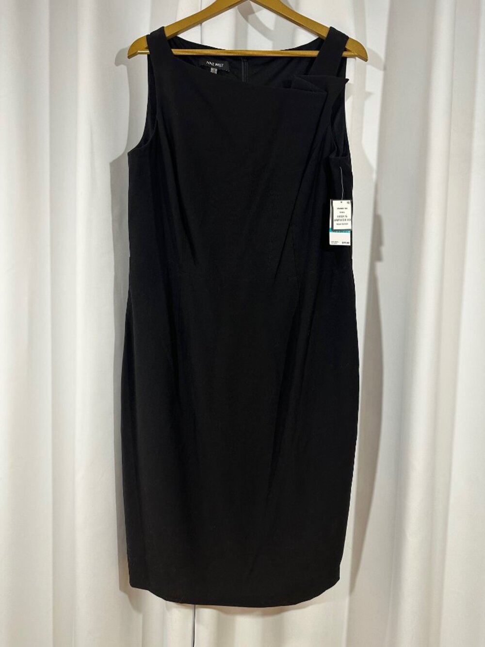 Nine West Black Sleeveless Sheath Dress